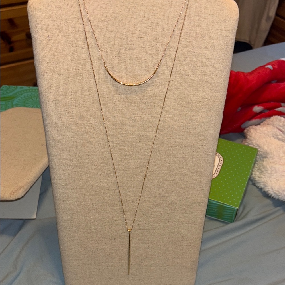Stella & Dot Gold Minimalist Necklace Collection